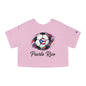 Puerto Rico Soccer ball Women's Flowy Cropped Tee | Puerto Rican Soccer ball Shirt