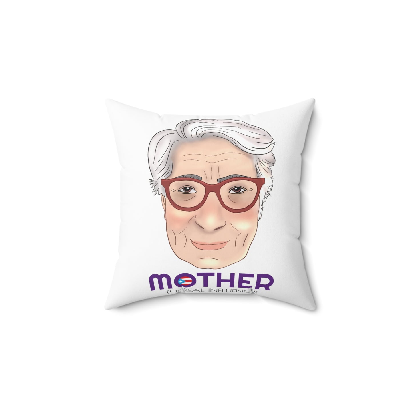 Mother The Real Influencer Spun Polyester Square Pillow