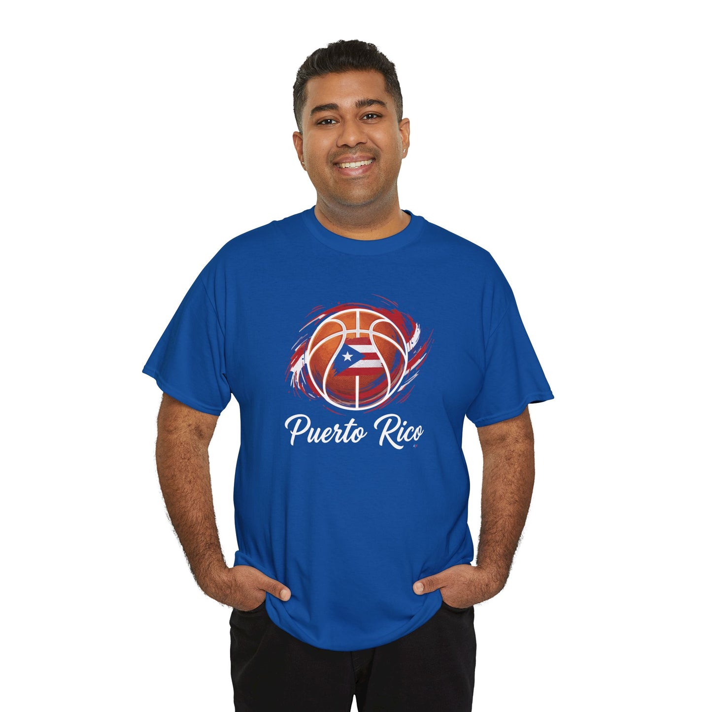 Puerto Rico Basketball Flag | Unisex Heavy Cotton T-Shirt