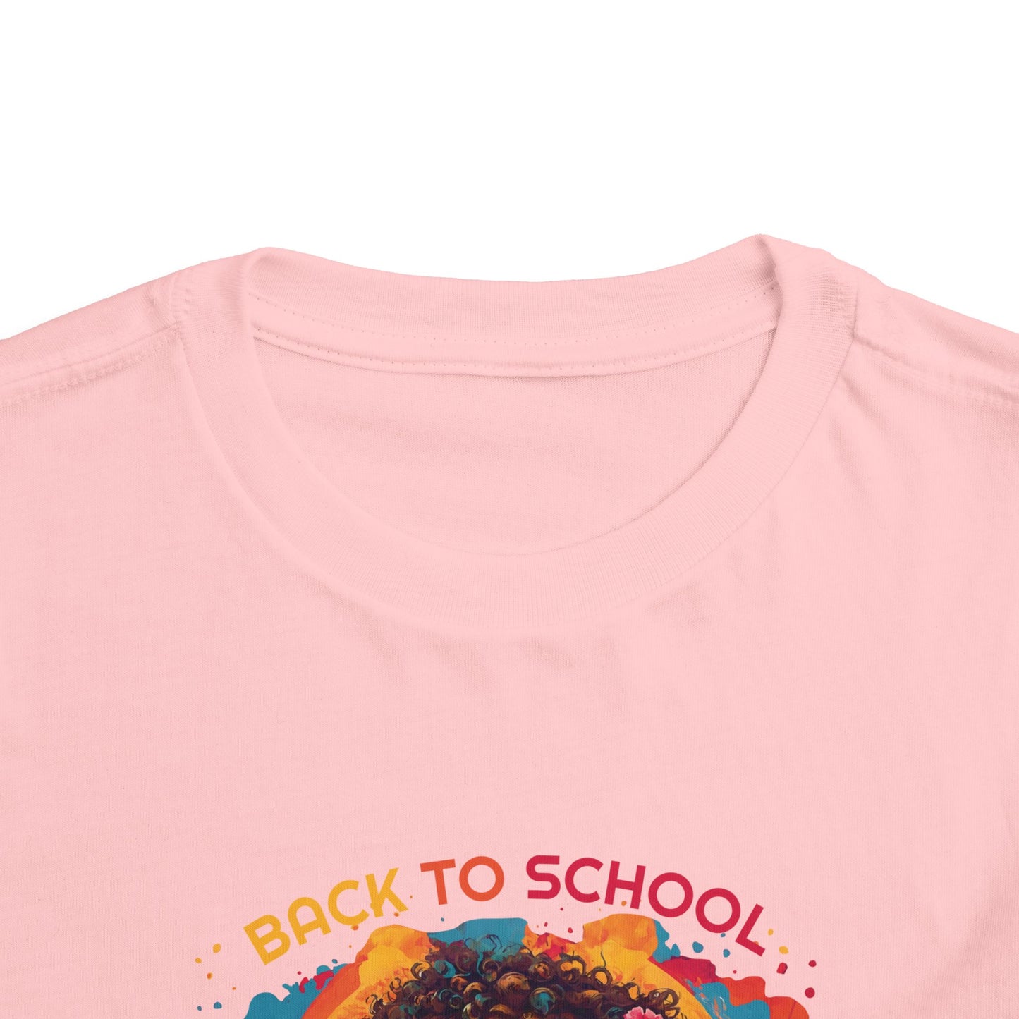 Back to School Boricua Girl Flow Black Toddler Short Sleeve Tee
