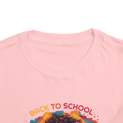 Back to School Boricua Girl Flow Black Toddler Short Sleeve Tee