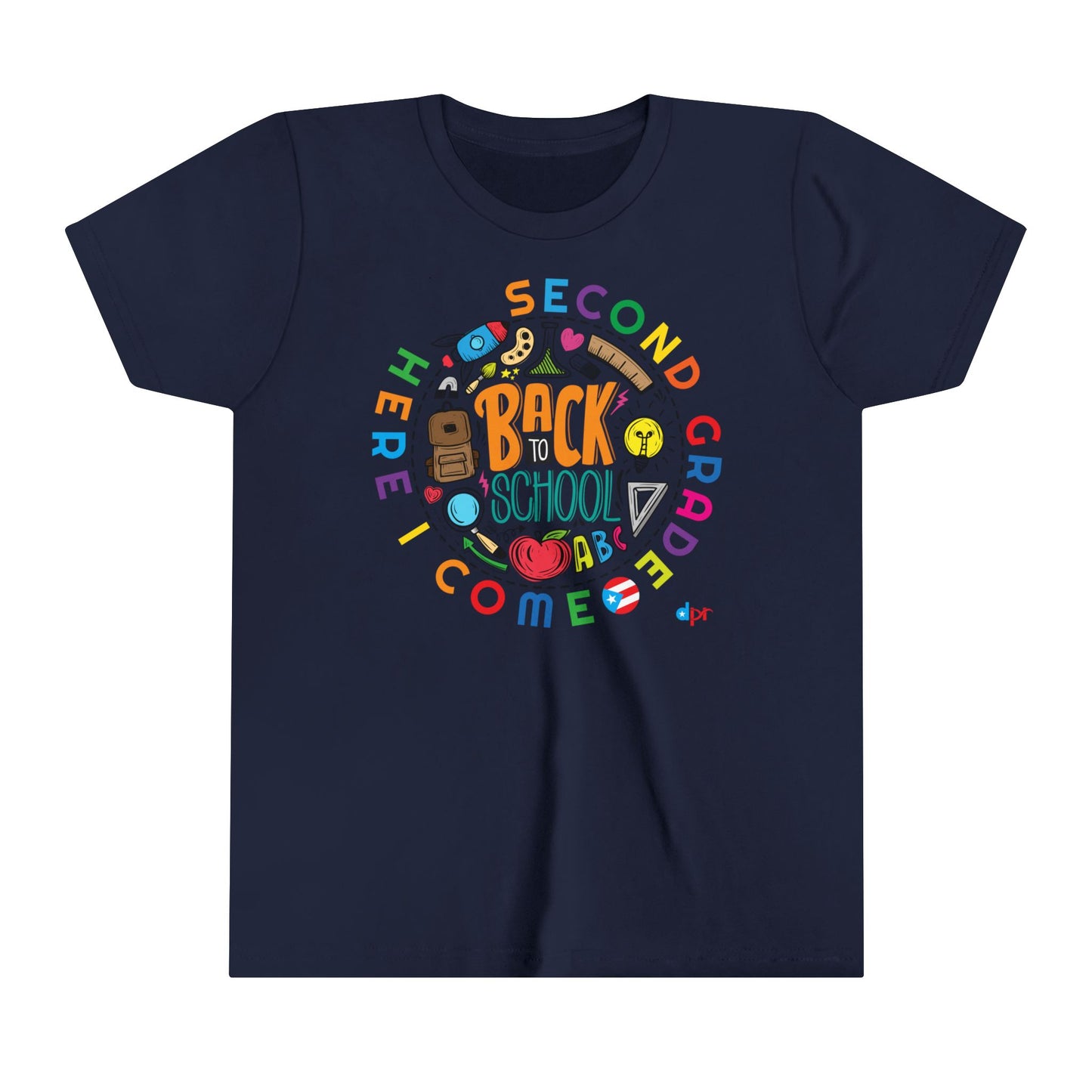 Back to School Boricua Girl Youth Short Sleeve Tee