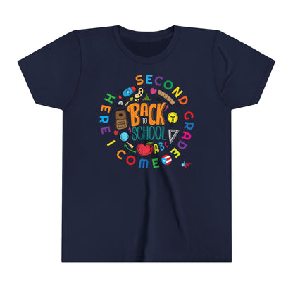 Back to School Boricua Girl Youth Short Sleeve Tee