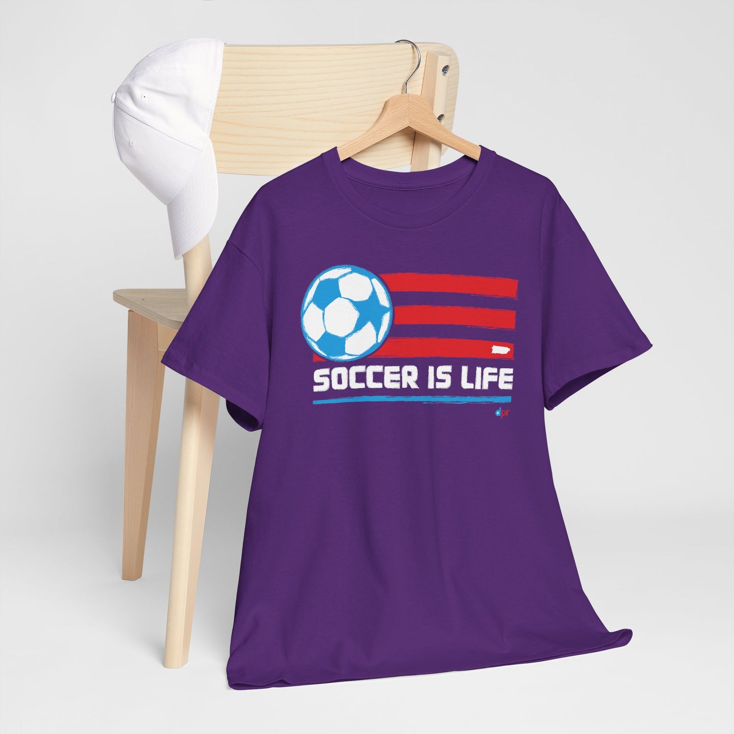 Soccer is Life Colors Unisex Heavy Cotton Tee