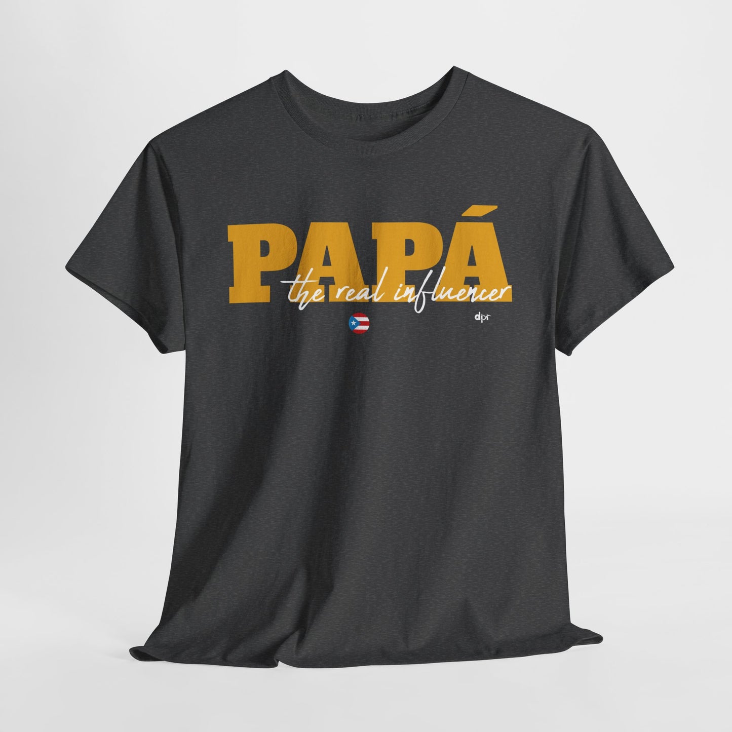 Papá The Real Influencer Yellow Heavy Cotton Tee