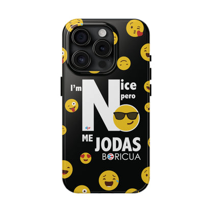 I'm Nice pero No me Jodas Tough Black Phone Cases