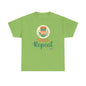 Coffee Teach Repeat - Back to School Boricua Teacher Heavy Cotton Tee