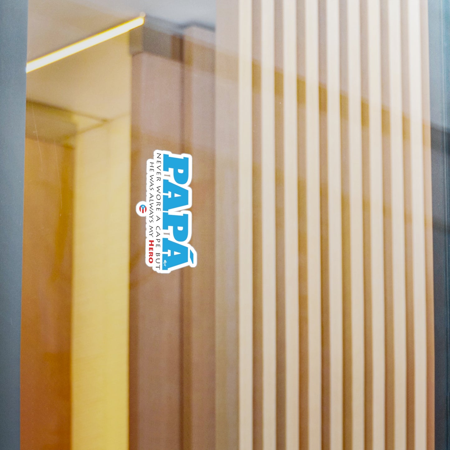 Papá My Hero Blue Kiss-Cut Vinyl Decals