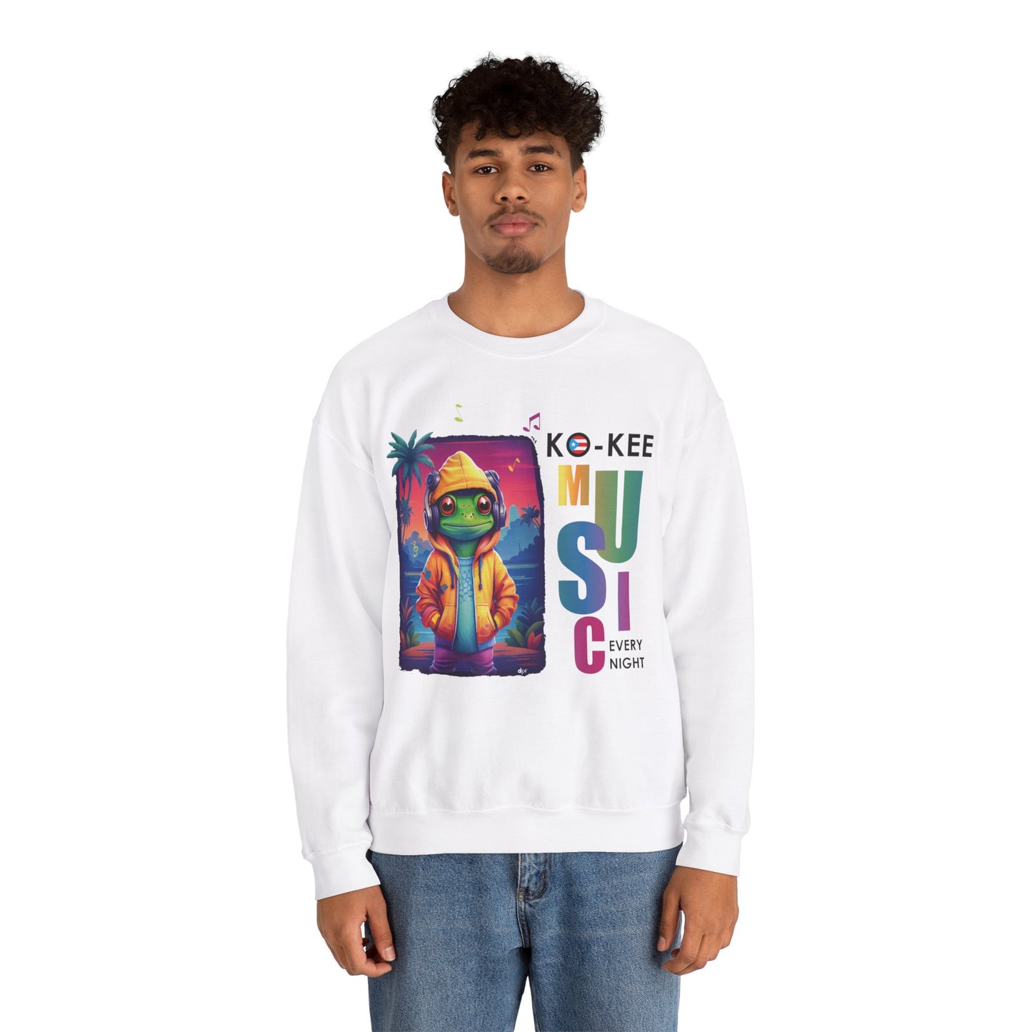 Coqui I Play Music Every Night Unisex Heavy Blend™ Crewneck Sweaters