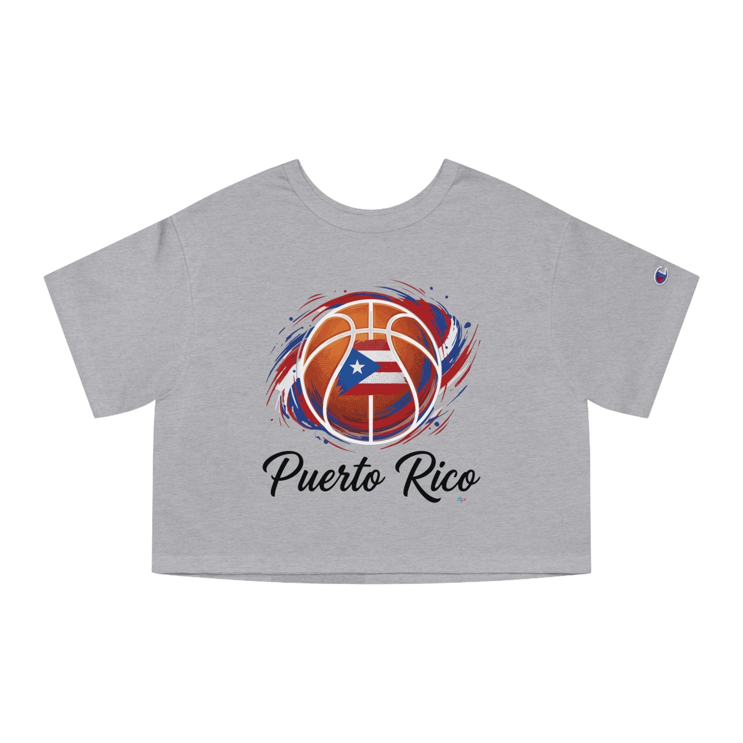 Puerto Rico Basketball Women's Flowy Cropped Tee | Puerto Rican Basketball Shirt