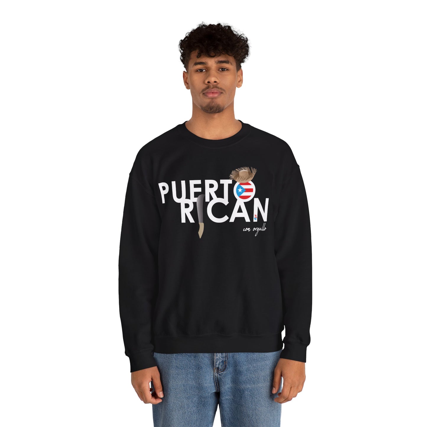 Puerto Rican con orgullo 2 Unisex Heavy Blend™ Crewneck Sweaters