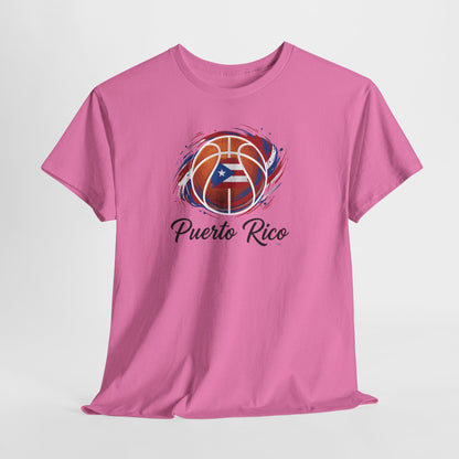 Puerto Rico Basketball Flag | Unisex Heavy Cotton T-Shirt