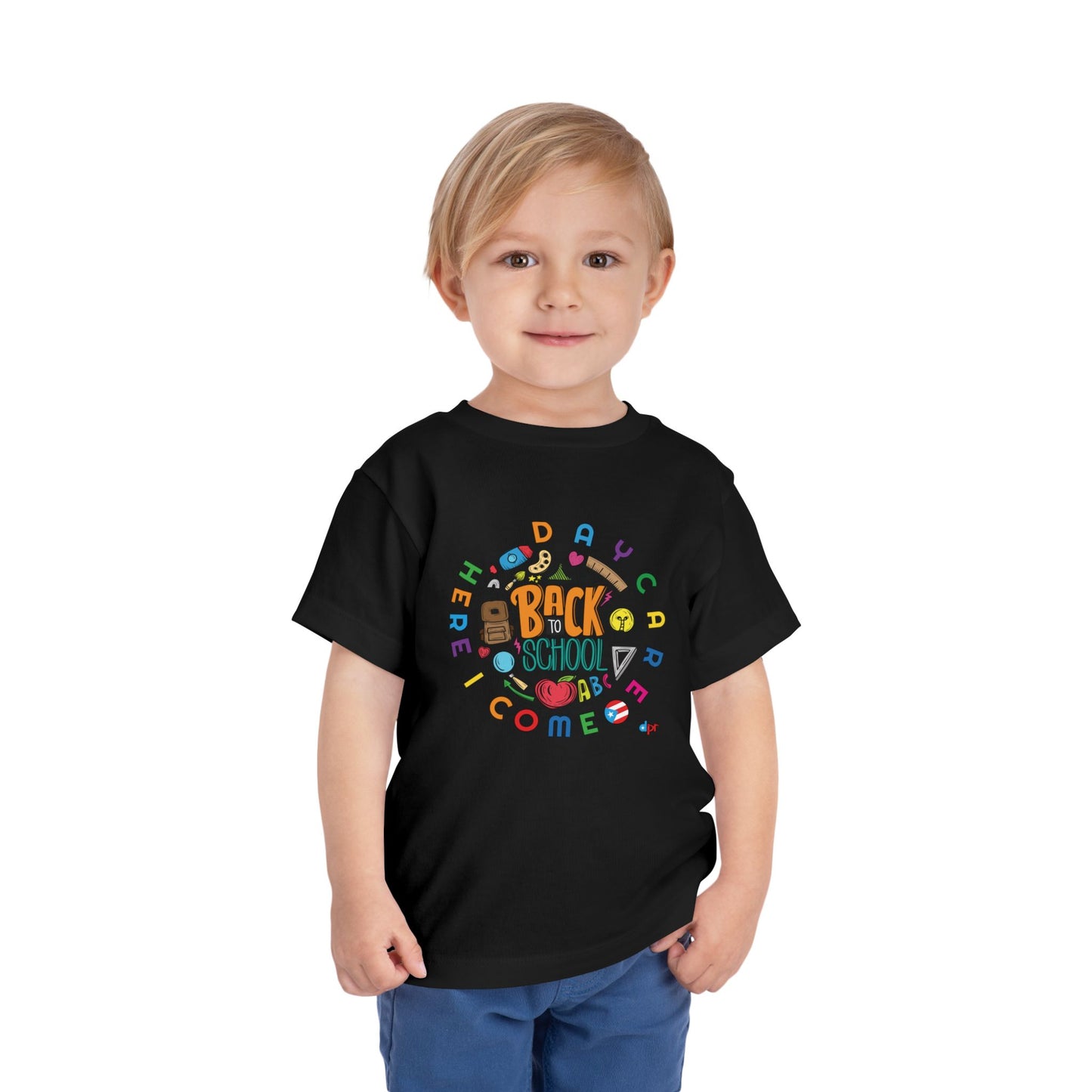 Daycare Here I Come - Back to School Boricua Toddler Short Sleeve Tee