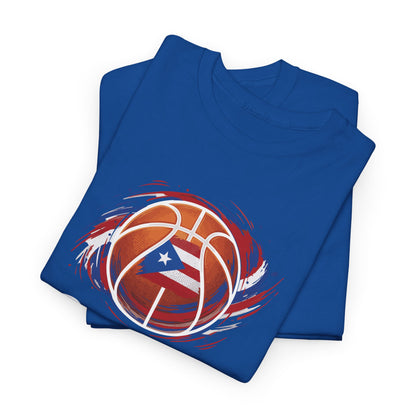 Puerto Rico Basketball Flag | Unisex Heavy Cotton T-Shirt