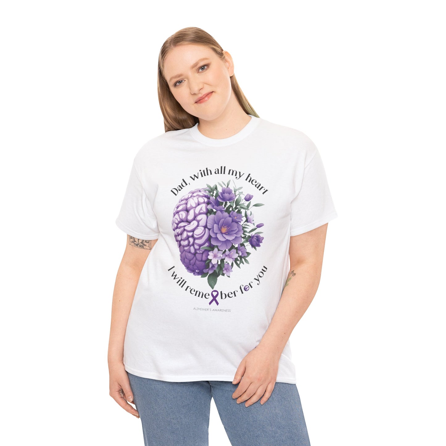 DAD I Will Remember for You  Unisex Heavy Cotton Tee