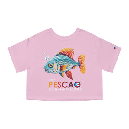 Mere' Pescao No seas tan Paquetero Flowy Cropped Tee