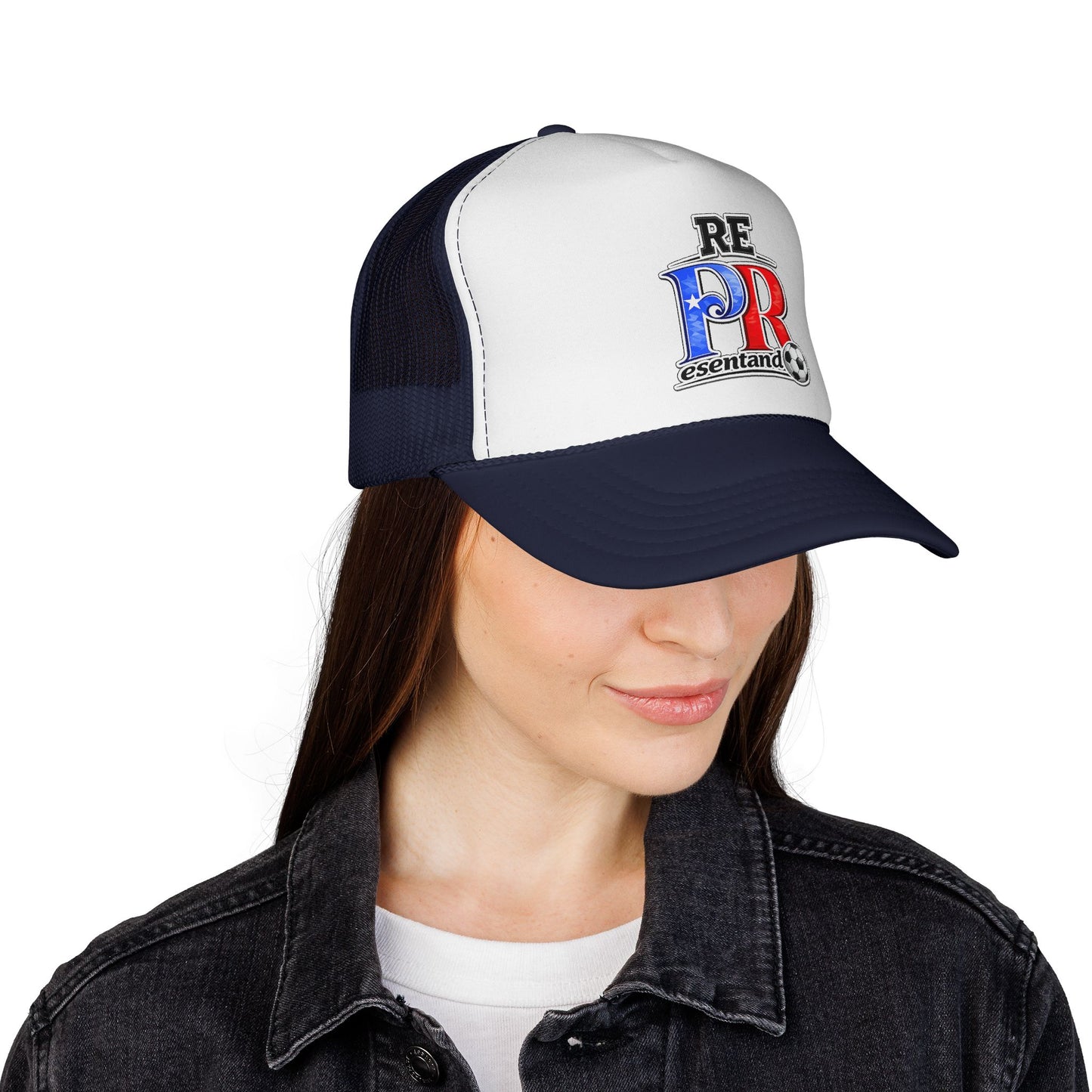 Puerto Rico Soccer ball REPresentando Trucker Caps FREE SHIPPING