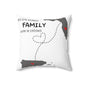 The Love Between Family Knows No Distance Florida Spun Polyester Square Pillow