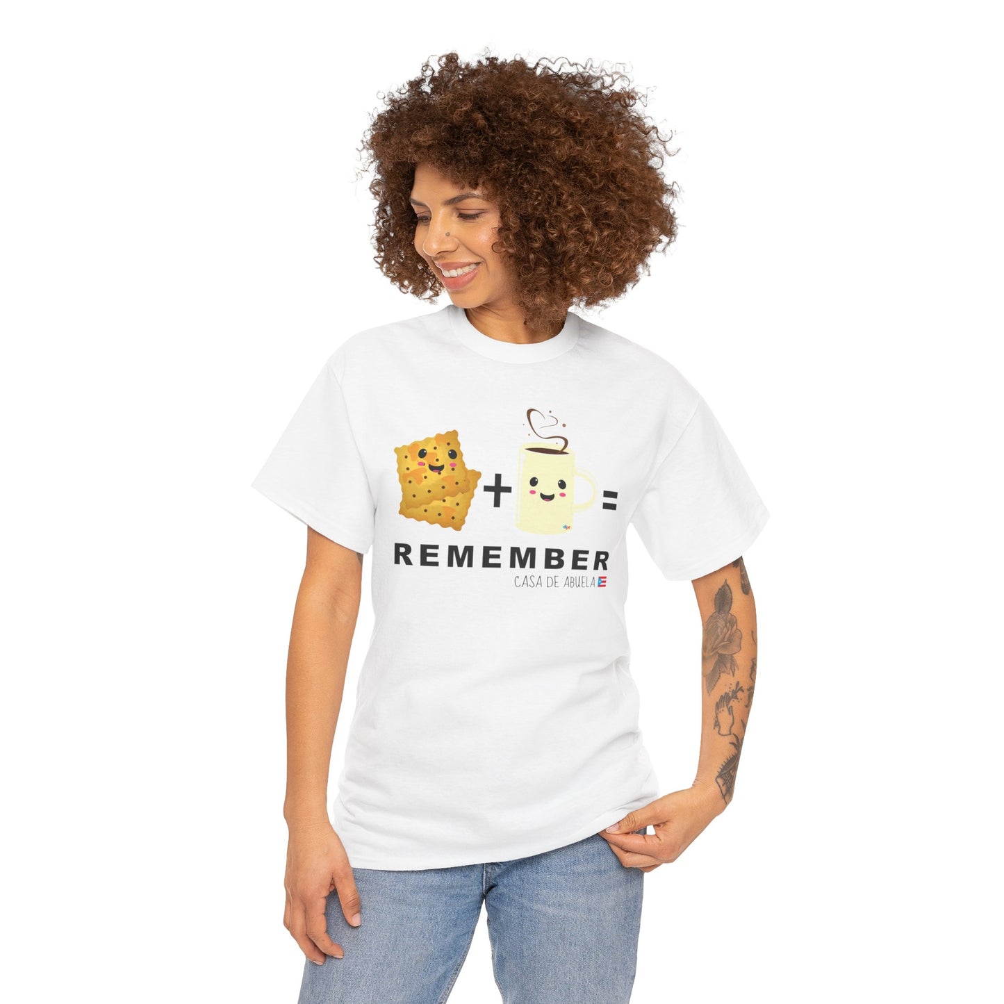 Crackers & Coffee REMEMBER ABUELA Unisex Heavy Cotton Tee