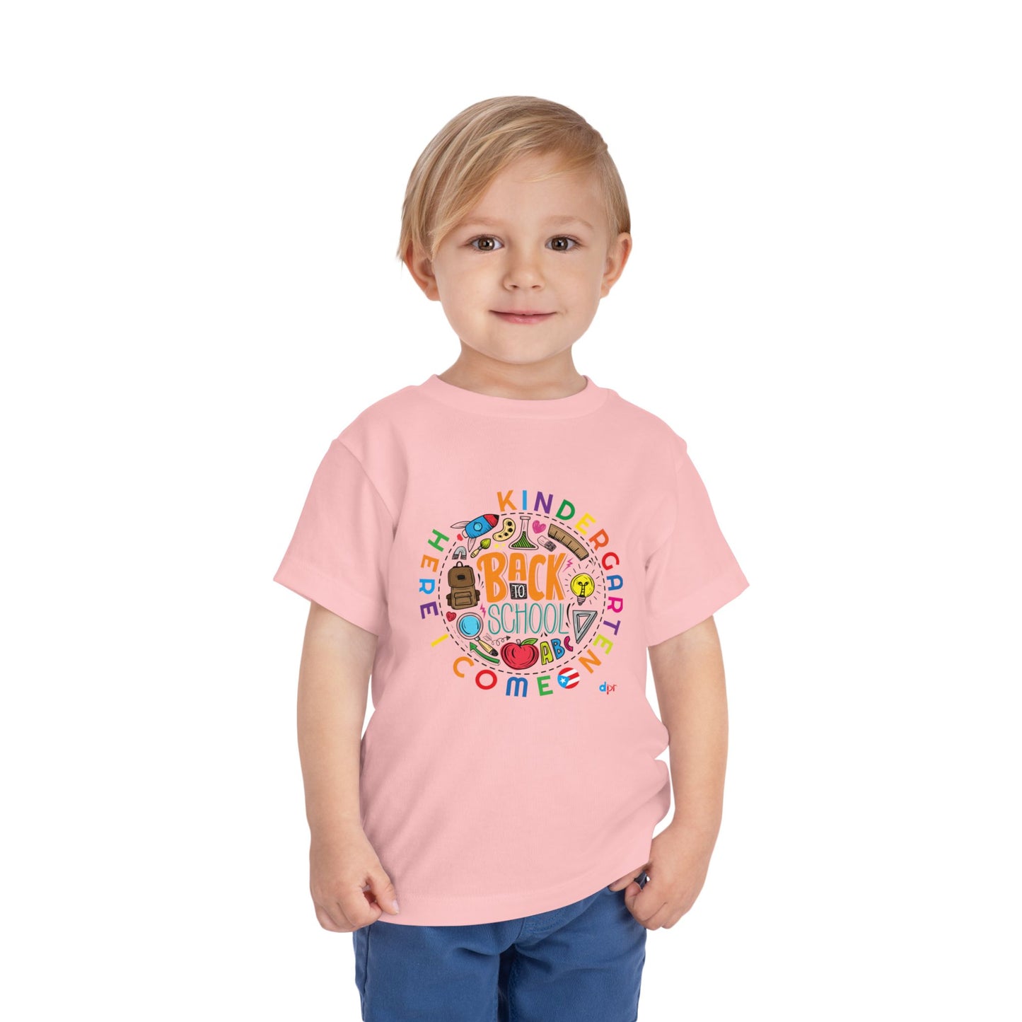 Kindergarten Here I Comer Boricua Toddler Short Sleeve Tee