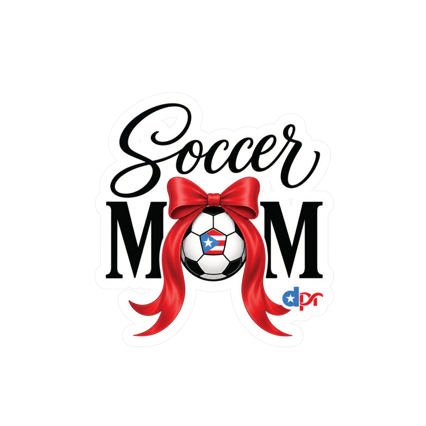 Soccer Mom Boricua Waterproof Kiss-Cut Vinyl Decals