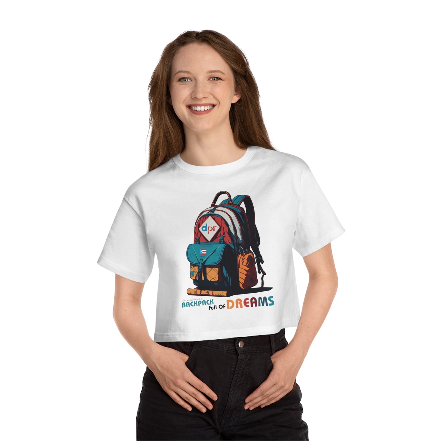Backpack full of Dreams Flowy Cropped Tee