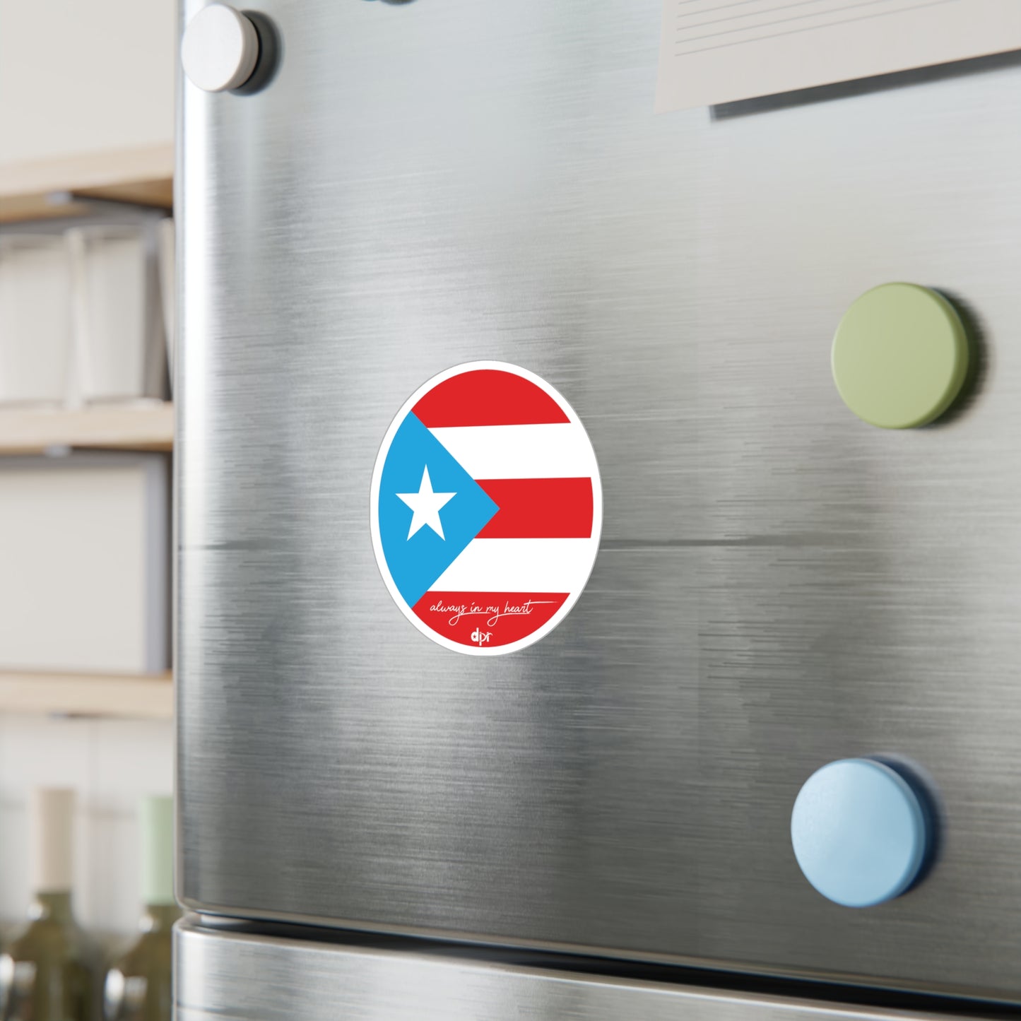Puerto Rico Always in my heart Waterproof Kiss-Cut Vinyl Decals
