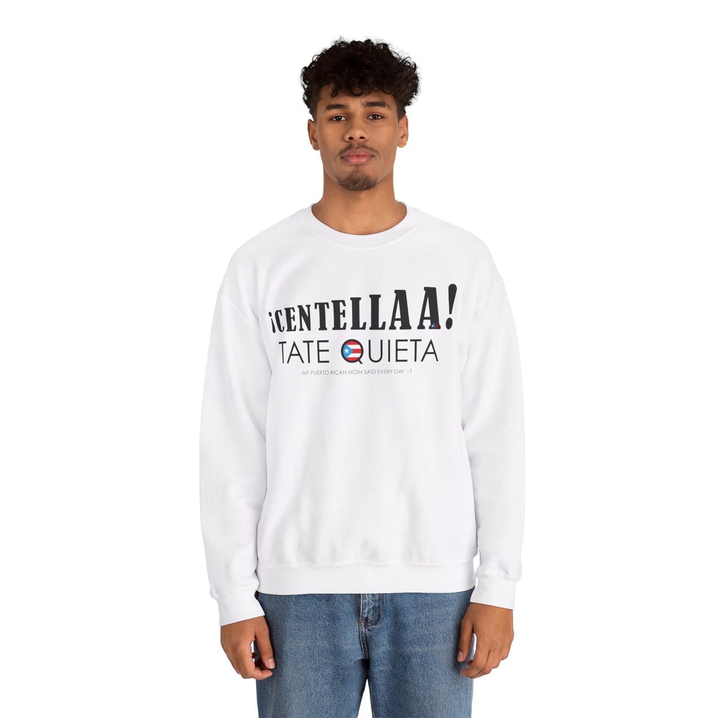 CENTELLA! Puerto Rican Mom WOMAN Heavy Blend™ Crewneck Sweaters