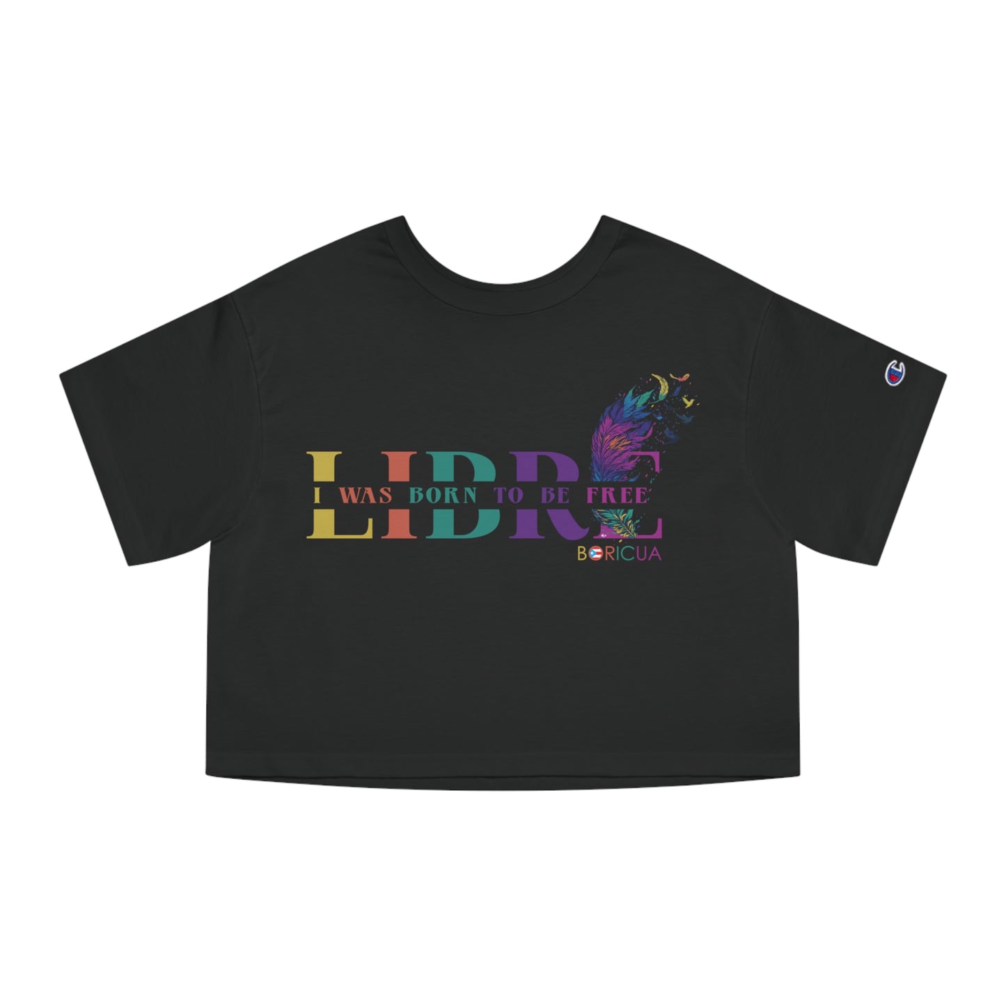 LIBRE Born to be FREE Flowy Cropped Tee