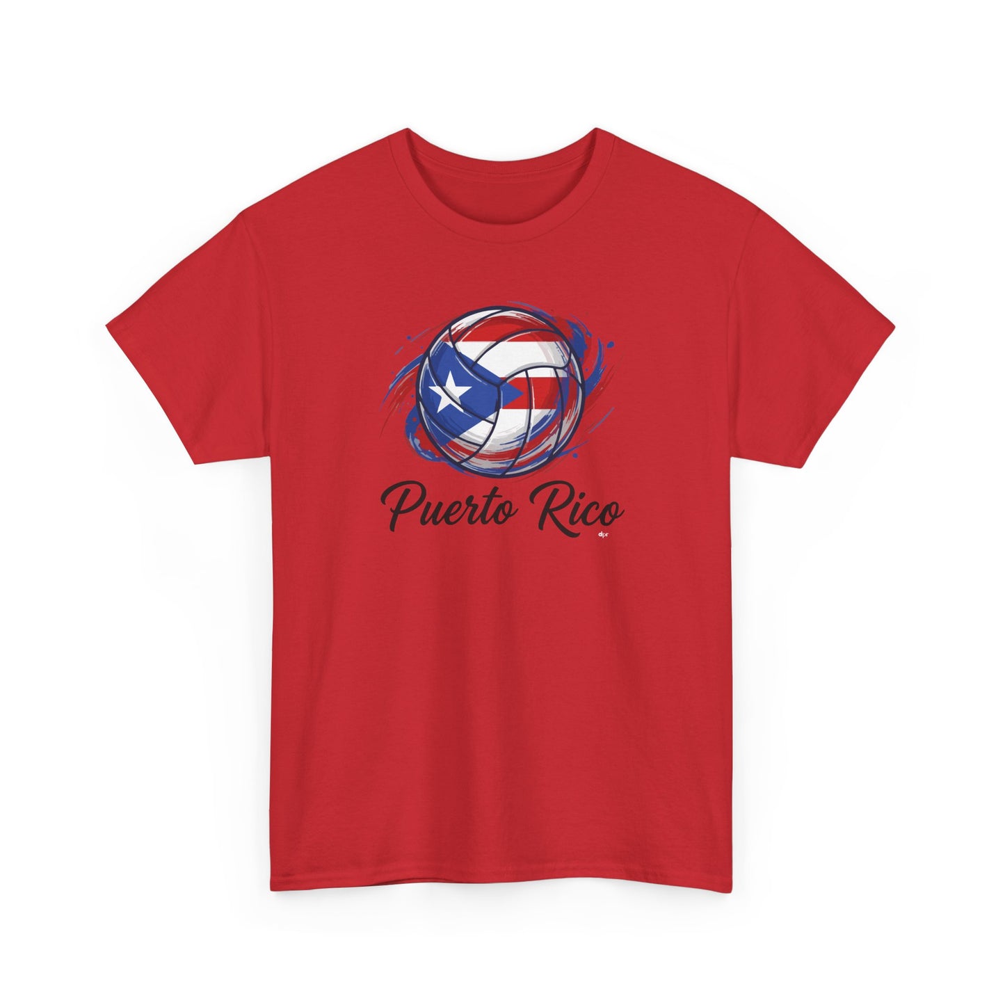 Puerto Rico Volleyball Flag | Unisex Heavy Cotton T-Shirt