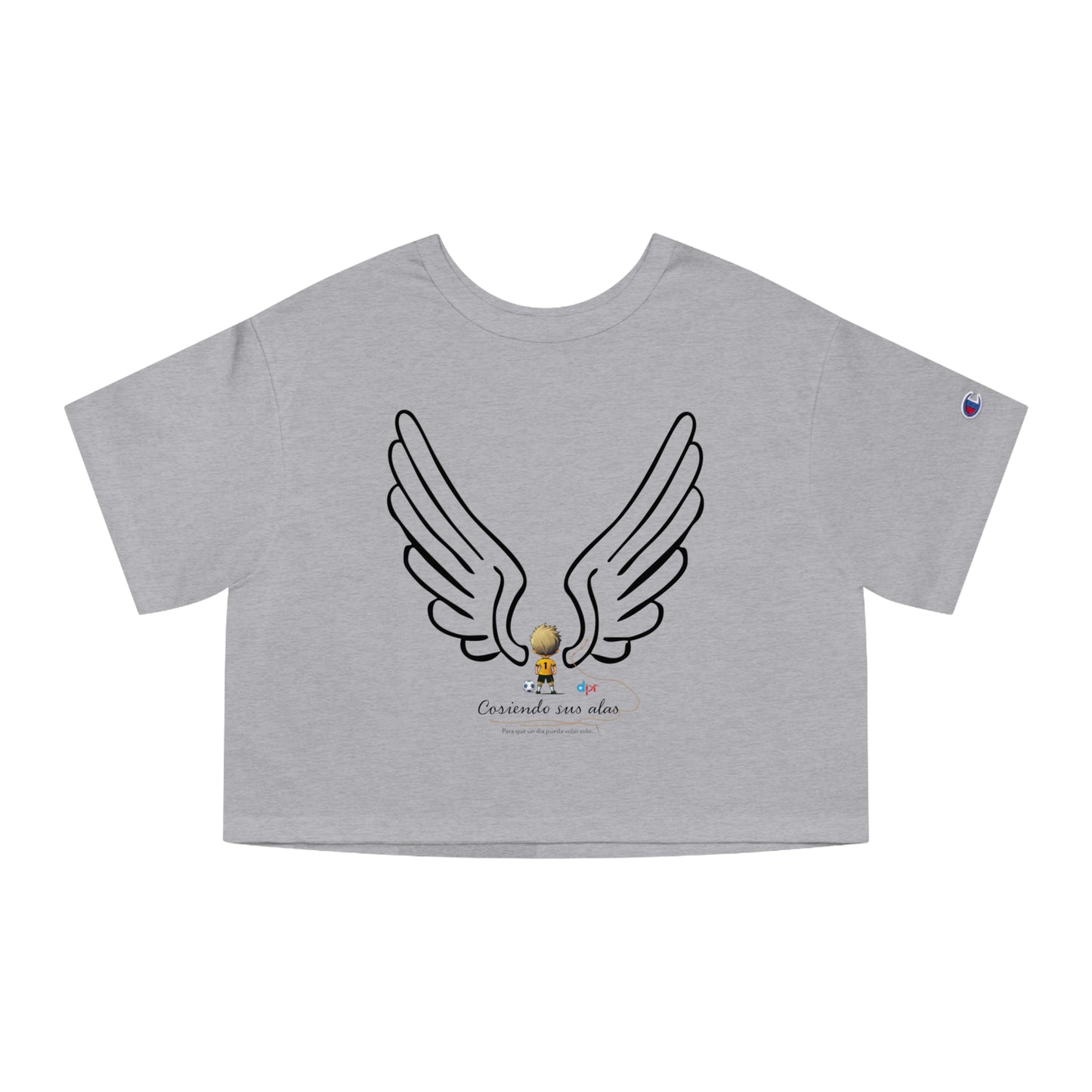 Cosiendo sus alas Soccer Player Flowy Cropped Tee