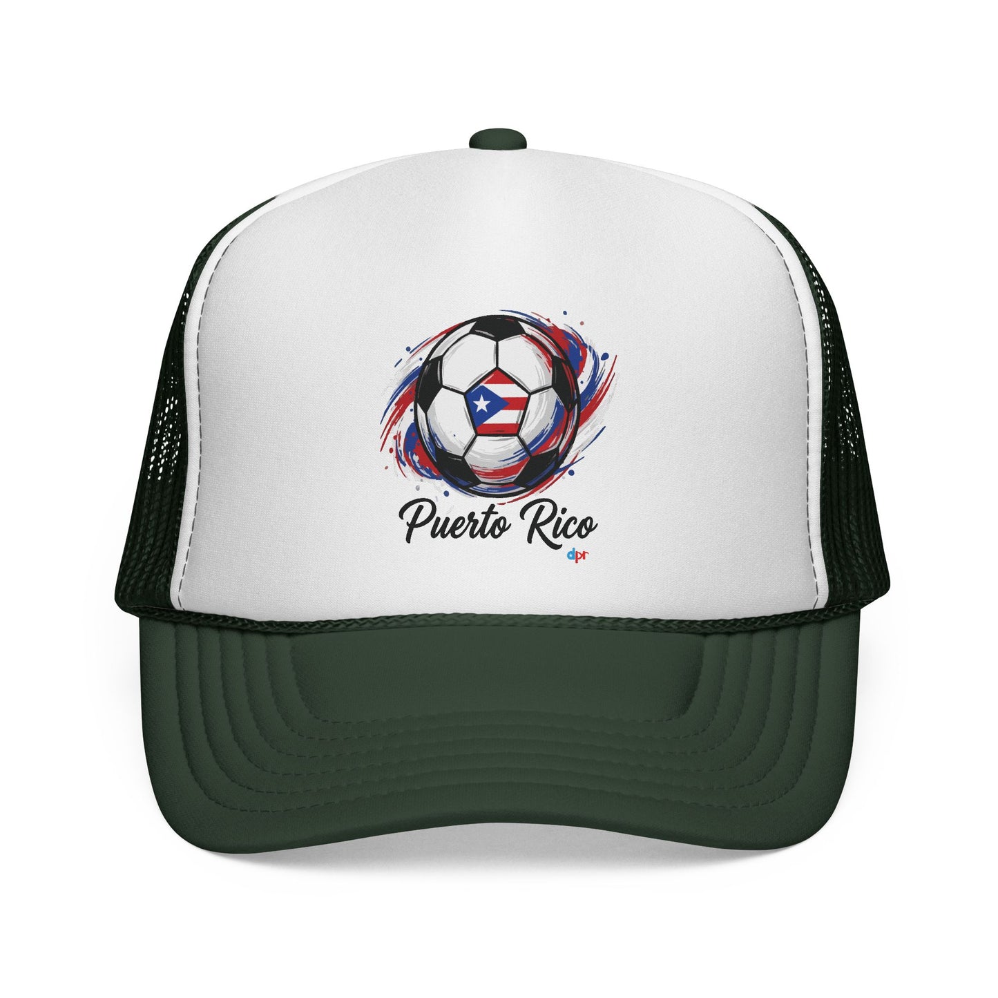 Puerto Rico Soccer Ball Flag Trucker Caps FREE SHIPPING