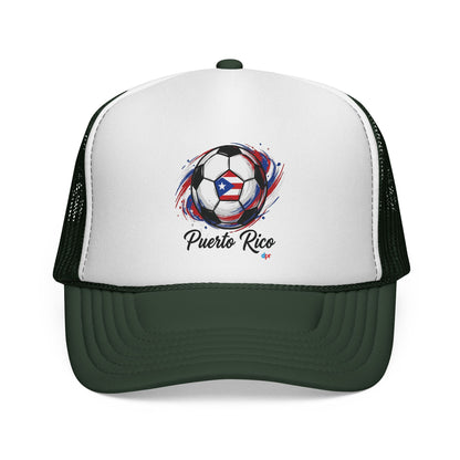 Puerto Rico Soccer Ball Flag Trucker Caps FREE SHIPPING