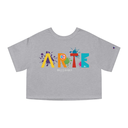 Arte My Passion Bandera Puerto Rico  Flowy Cropped Tee