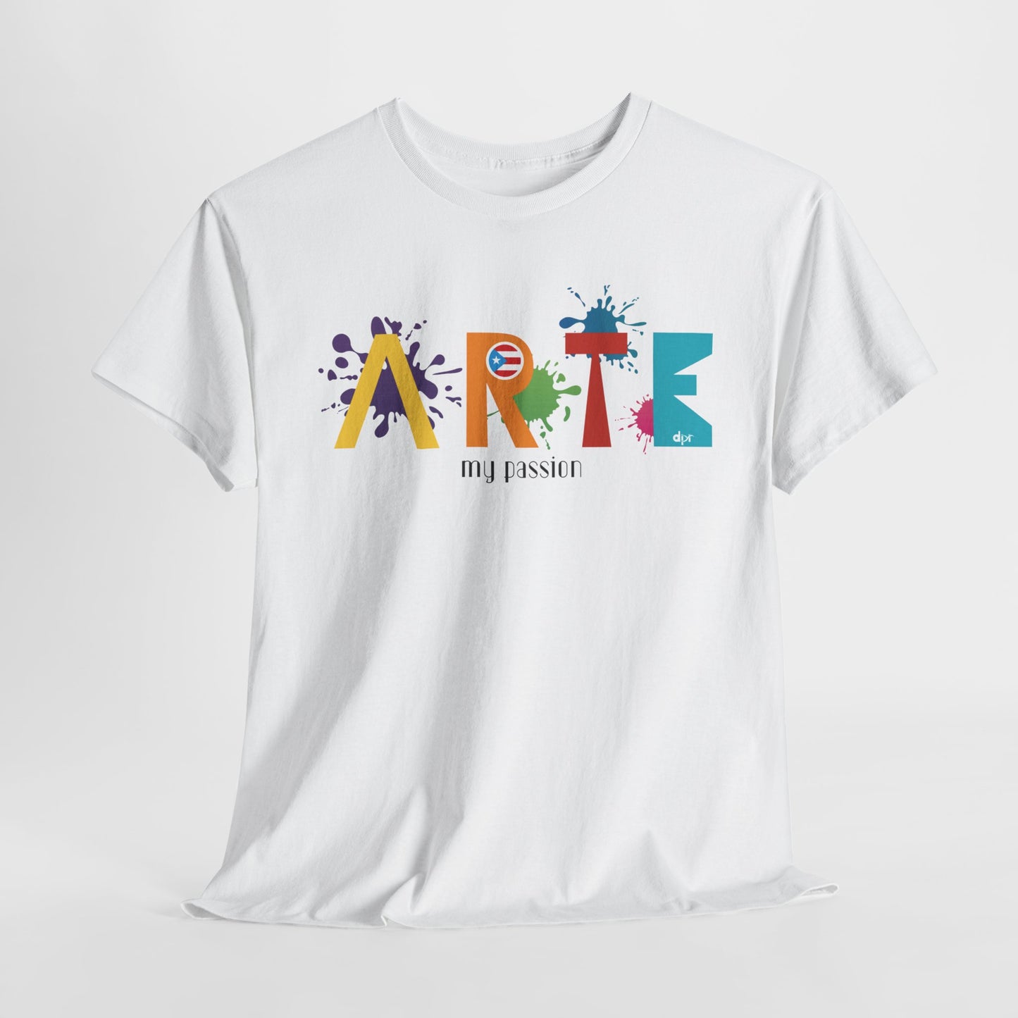 Arte My Passion Bandera Puerto Rico Unisex Heavy Cotton Tee