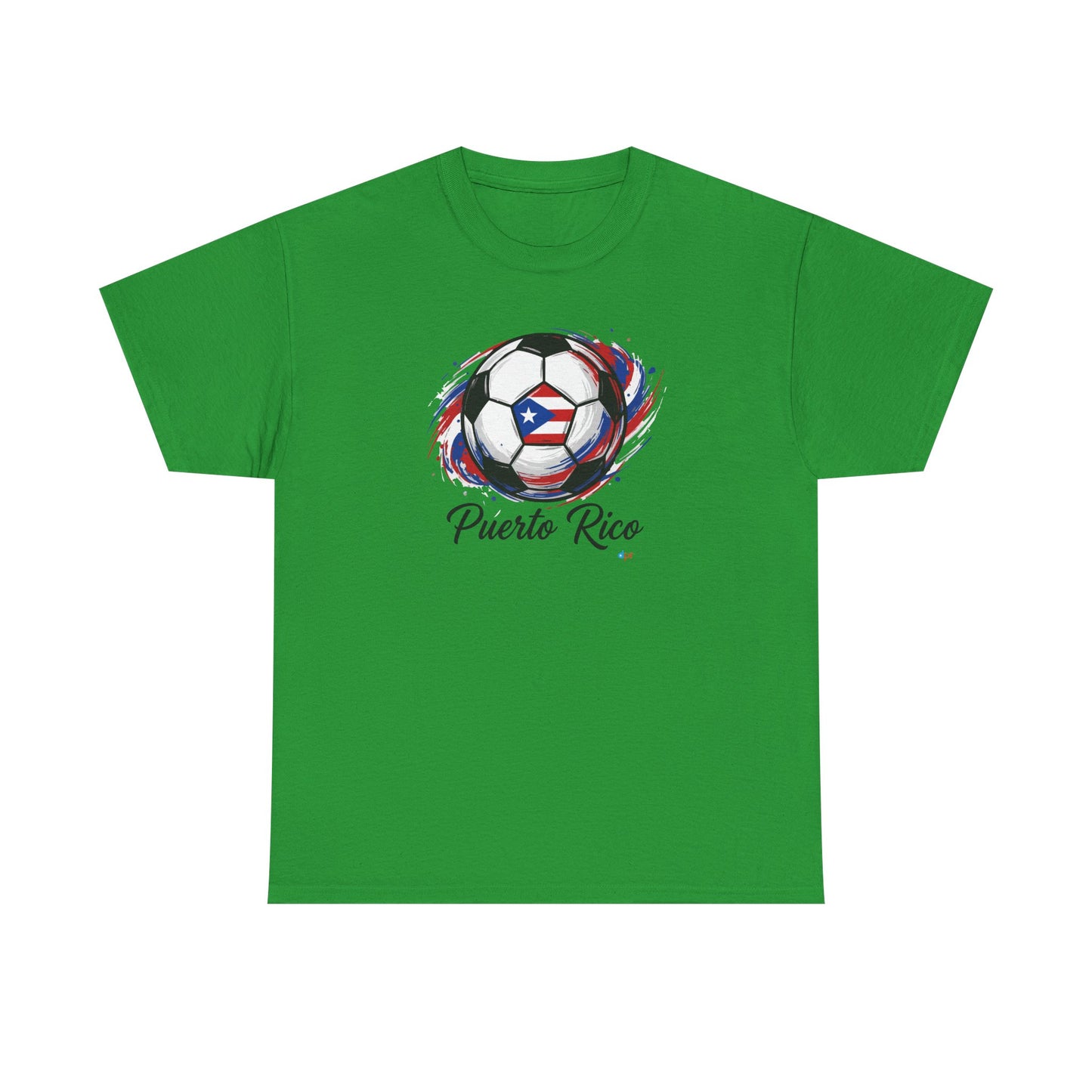 Puerto Rico Soccer Ball Flag | Unisex Heavy Cotton T-Shirt