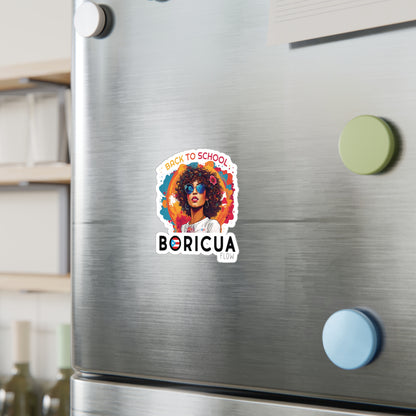 Back to School Boricua Girl Flow Black Kiss-Cut Vinyl Decals