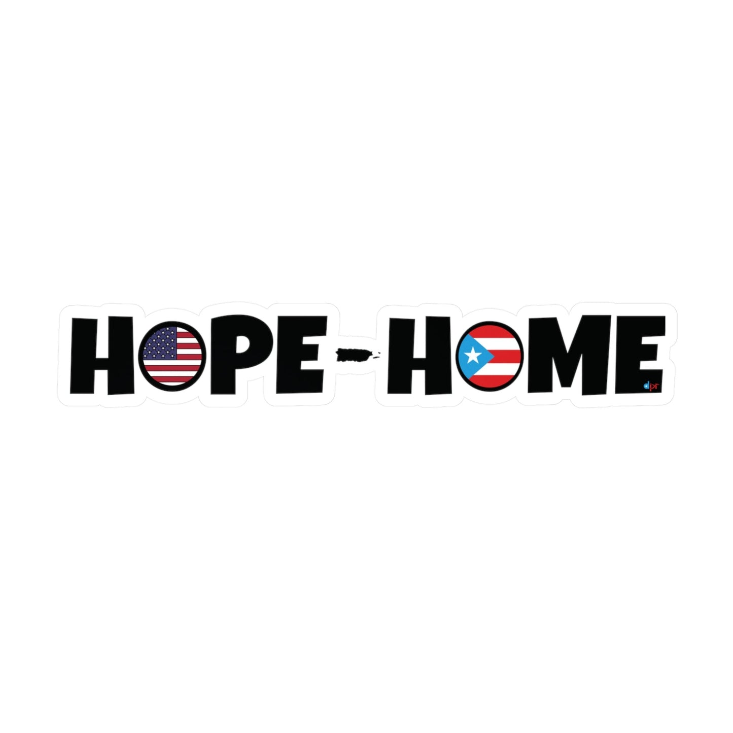 HOPE HOME BANDERA PUERTO RICO Waterproof Kiss-Cut Vinyl Decals