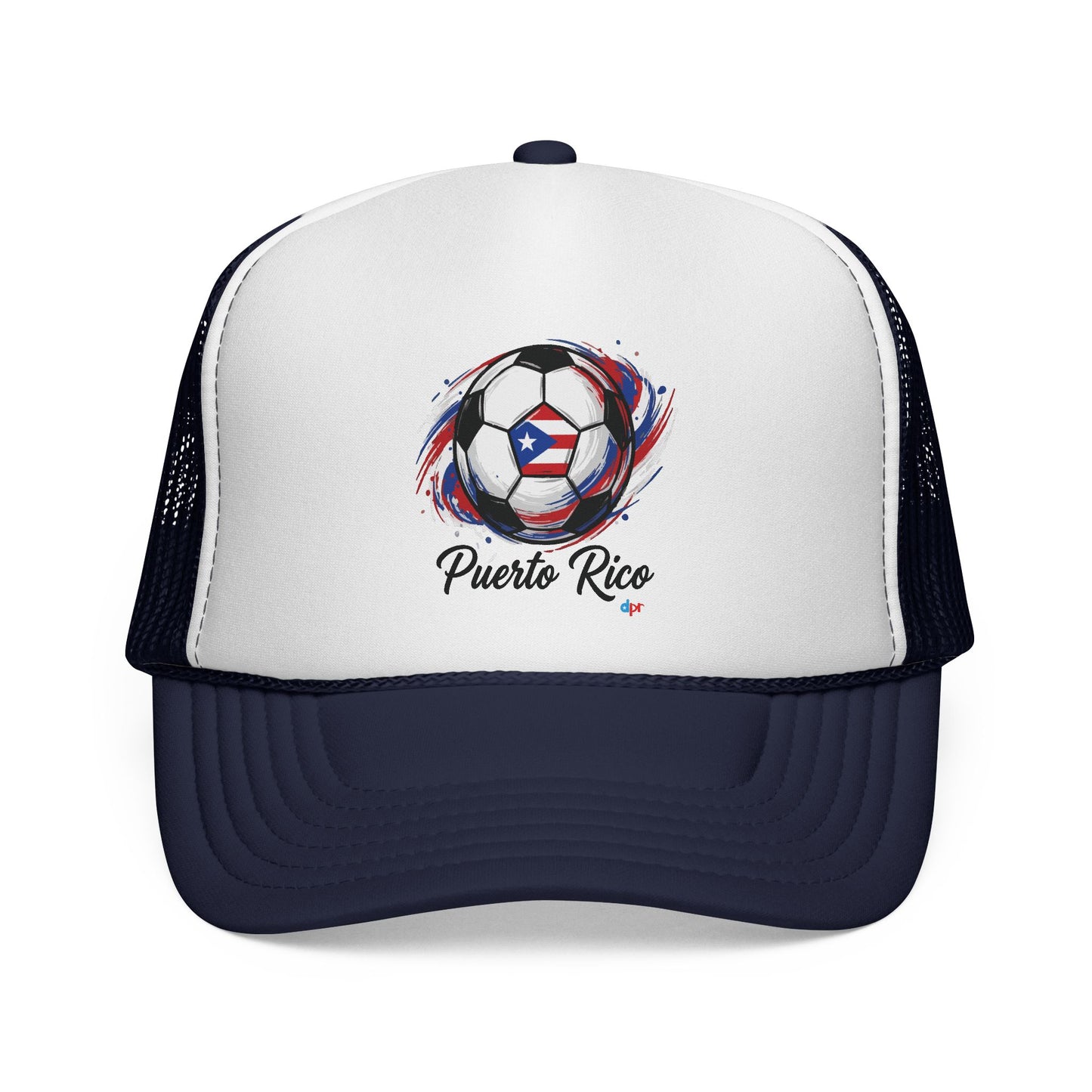 Puerto Rico Soccer Ball Flag Trucker Caps FREE SHIPPING