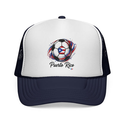 Puerto Rico Soccer Ball Flag Trucker Caps FREE SHIPPING