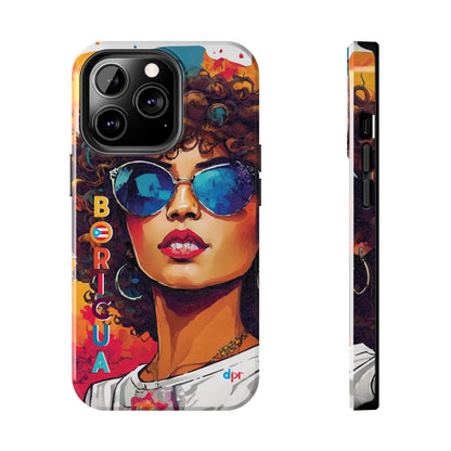 Boricua Girl Mosaico White Tough Phone Cases