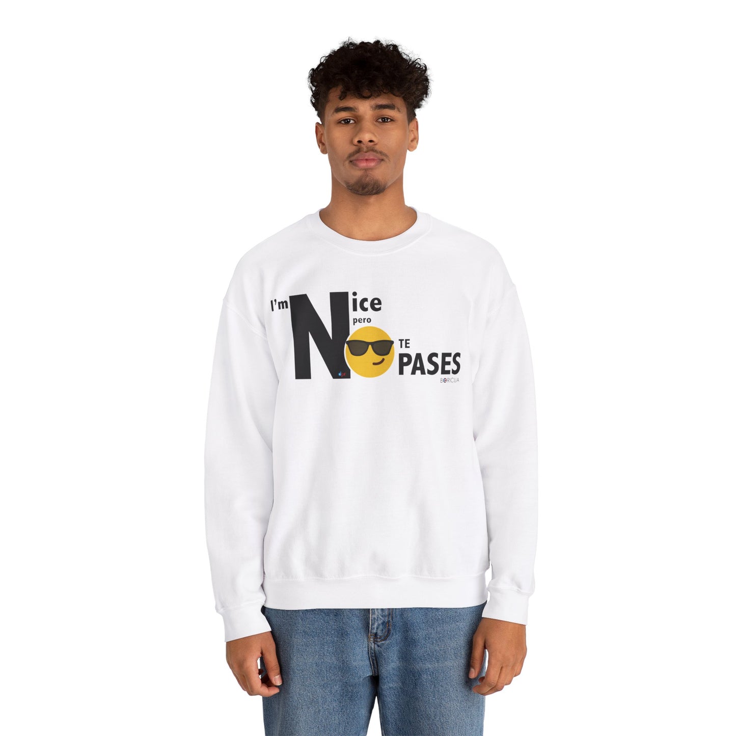I'm Nice Boricua Unisex Heavy Blend™ Crewneck Sweaters