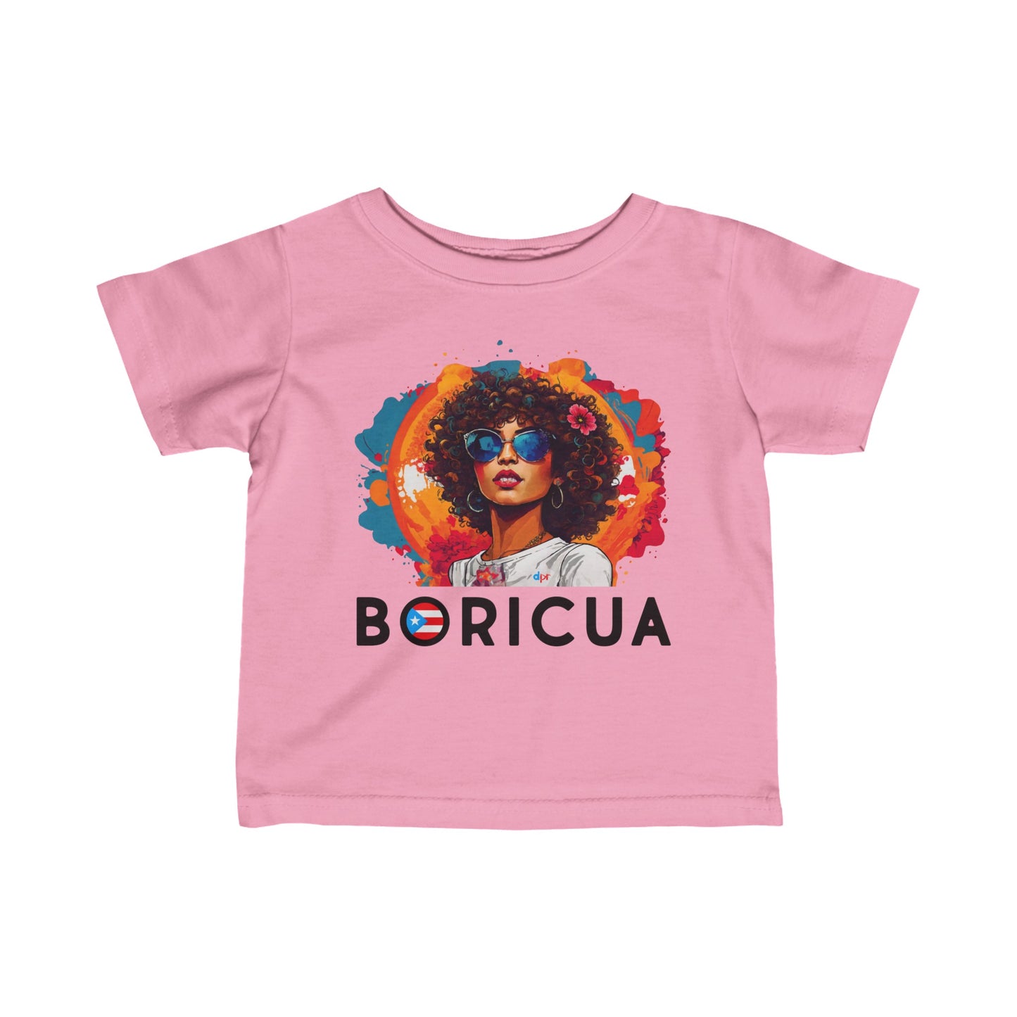Boricua Girl Black Infant Fine Jersey Tee