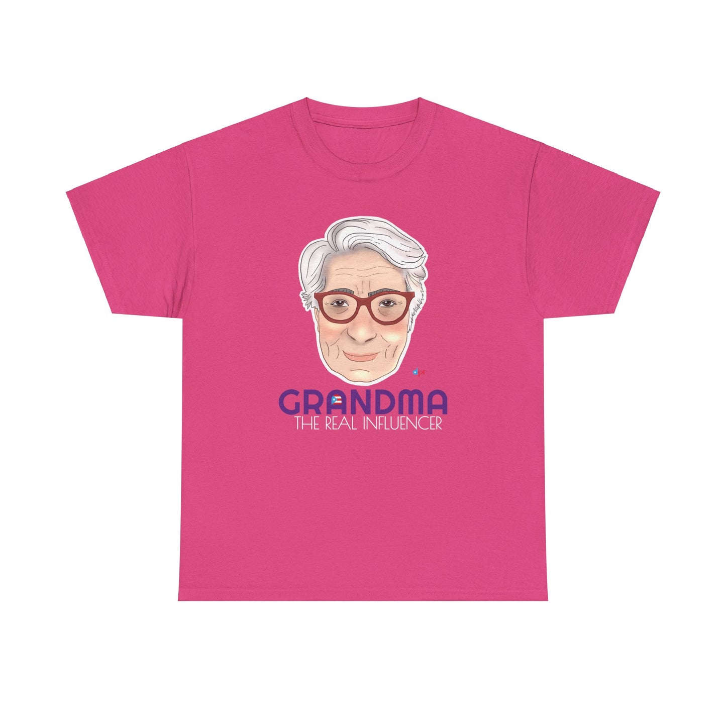 Grandma The Real Influencer Heavy Cotton Tee