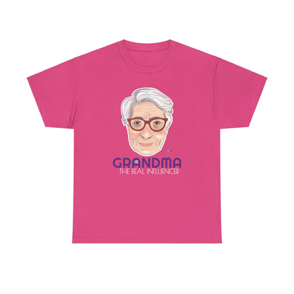 Grandma The Real Influencer Heavy Cotton Tee