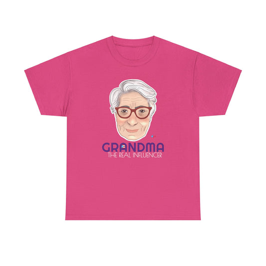 Grandma The Real Influencer Heavy Cotton Tee