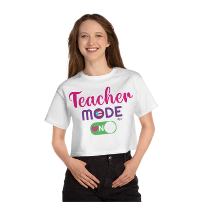 Teacher Mode ON - Back To School Boricua T Shirt Flowy Cropped Tee