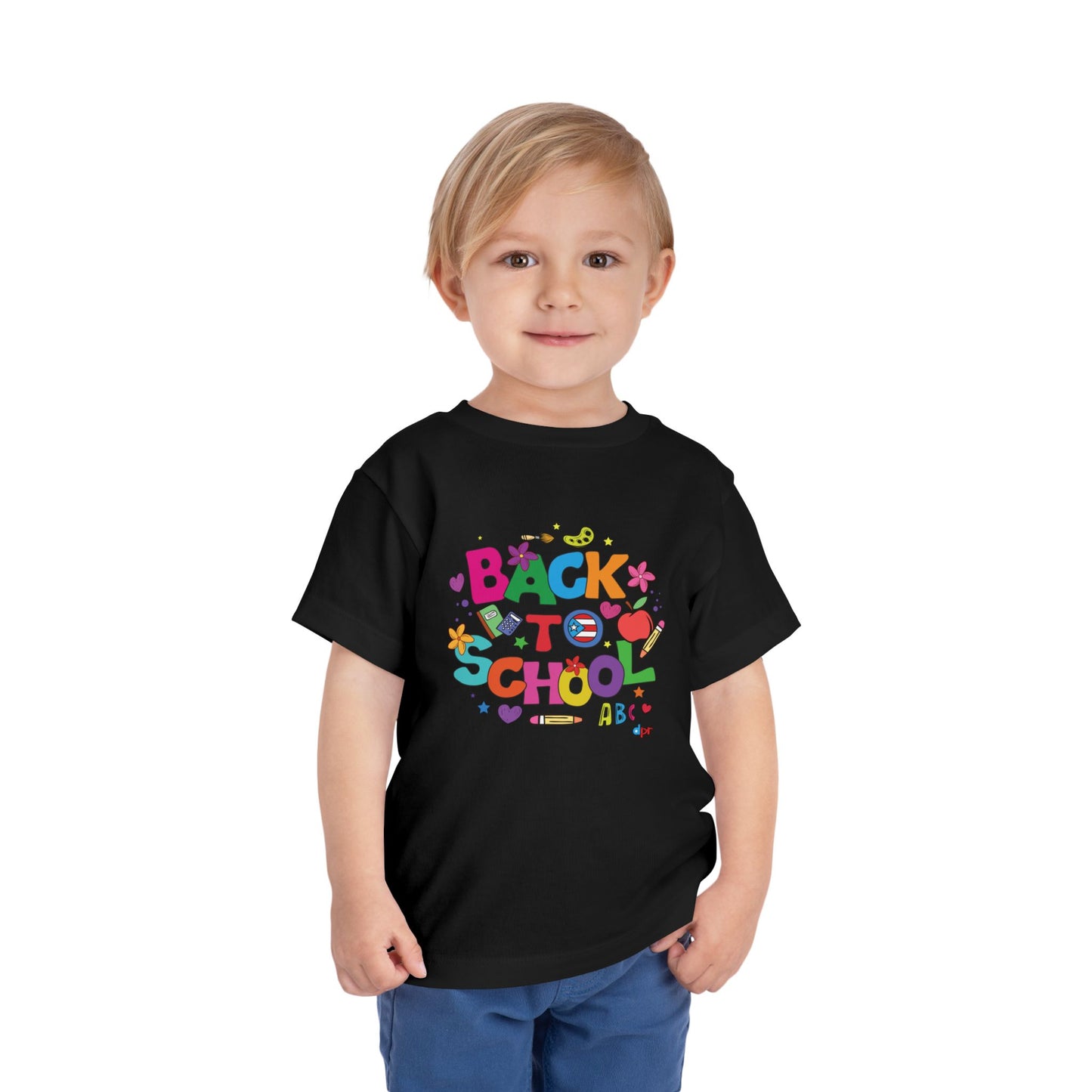 Back To School Boricua Girl Toddler Short Sleeve Tee