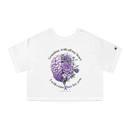 GRANDMA I Will Remember for You  Flowy Cropped Tee