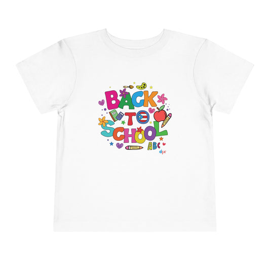 Back To School Boricua Girl Toddler Short Sleeve Tee
